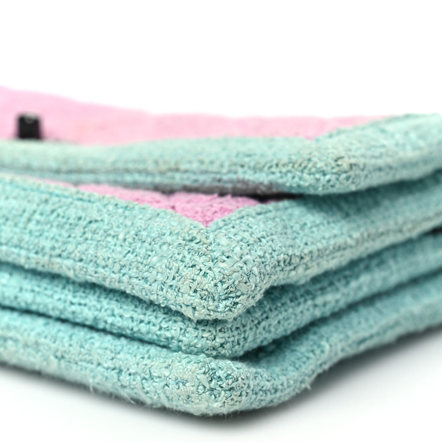 Tweed Quilted Flap Pink Blue