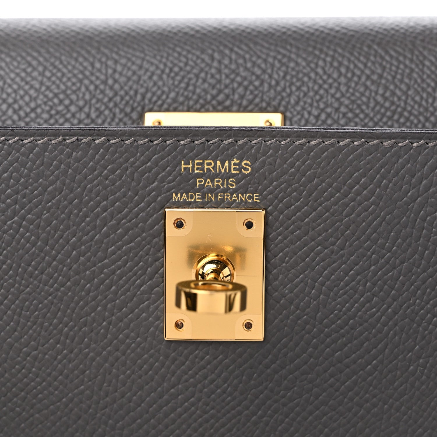 Hermes Epsom Kelly Sellier 25 Gris Meyer 6 of 10