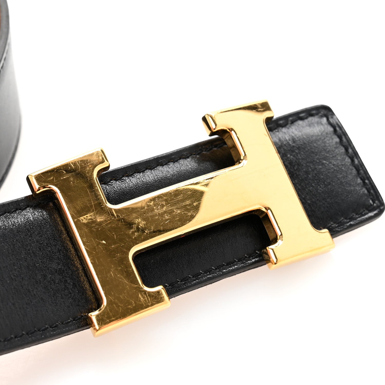 Hermes Box Togo 32mm H Belt 110 44 Black Gold 8 of 8