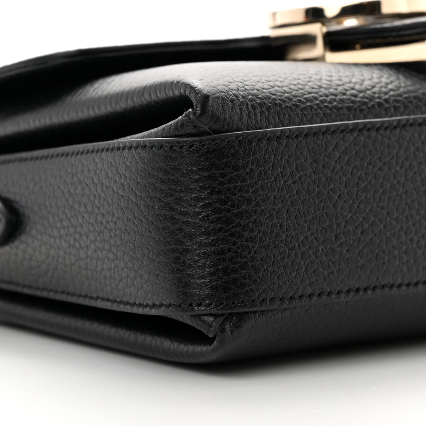 Dollar Calfskin Interlocking G Crossbody Bag Black