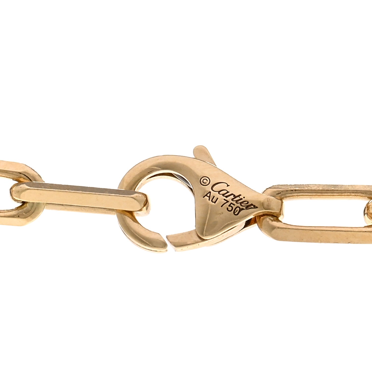 Cartier 18K Yellow Gold SM Santos De Cartier Link Necklace 22" 4 of 5
