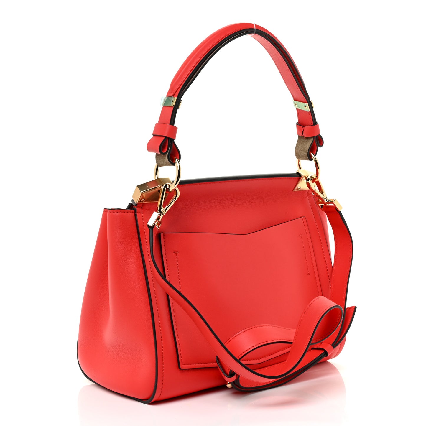 Calfskin Small Mystic Shoulder Bag Red