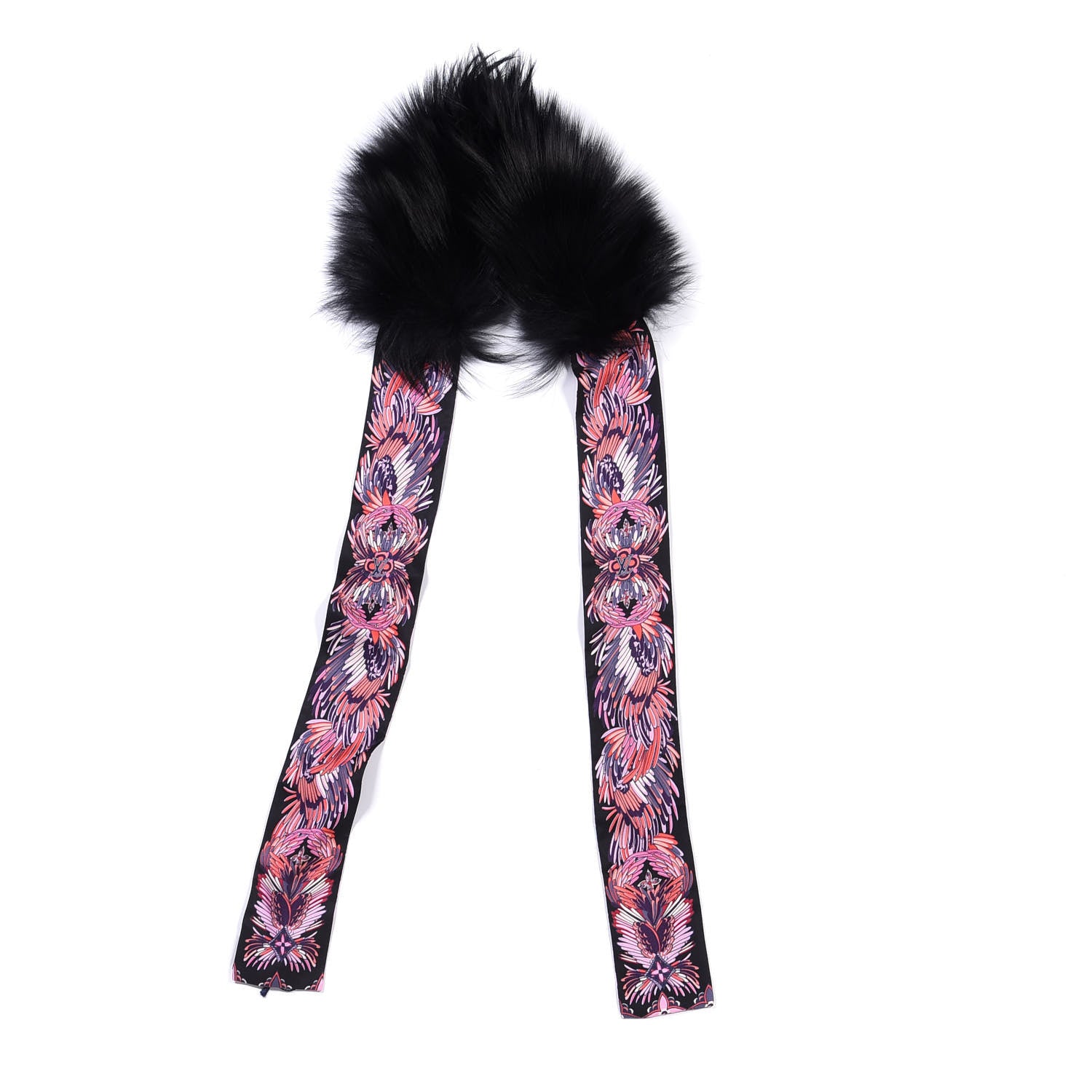 Louis Vuitton Silk Fox Fur Innocence Bandeau Black 2 of 3