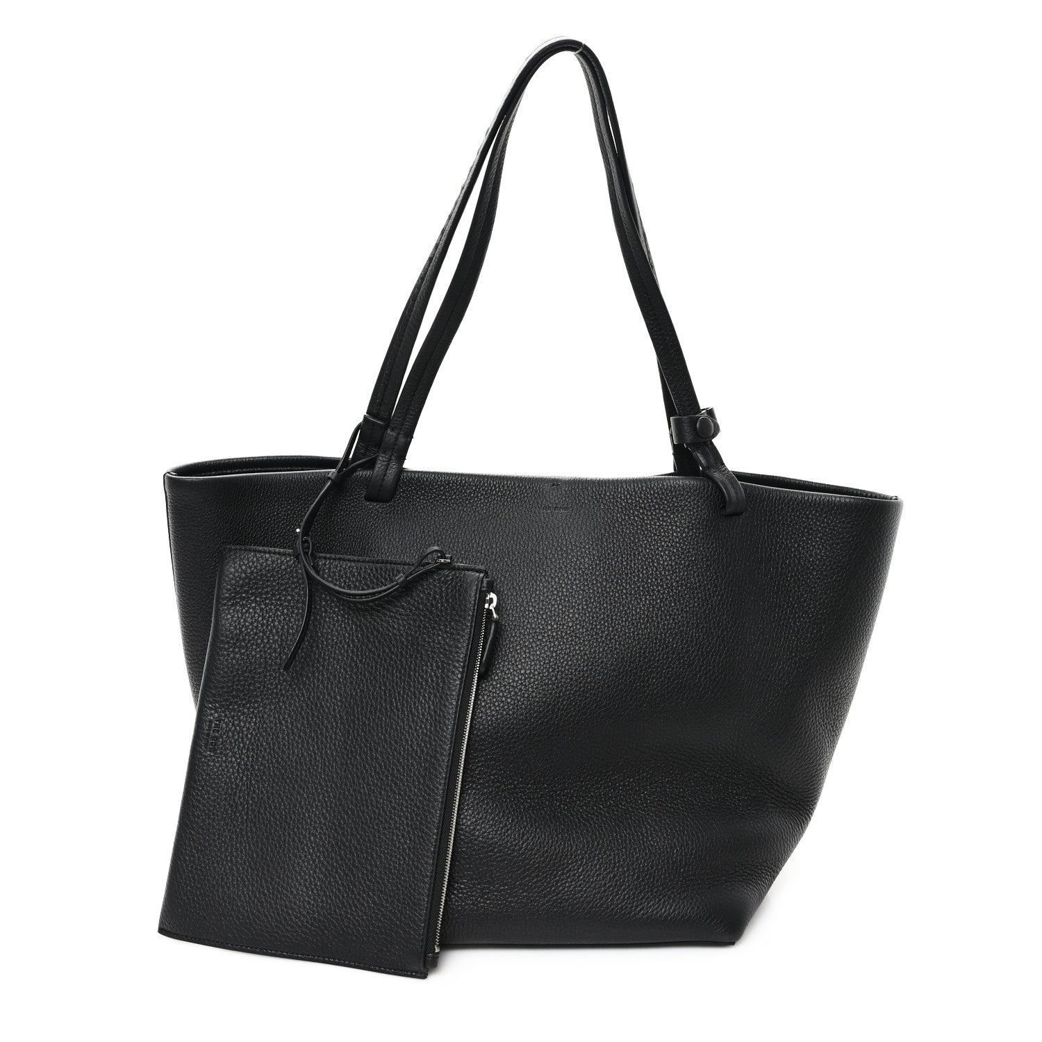 The Row Grained Calfskin Park Tote Three Black 3 of 11