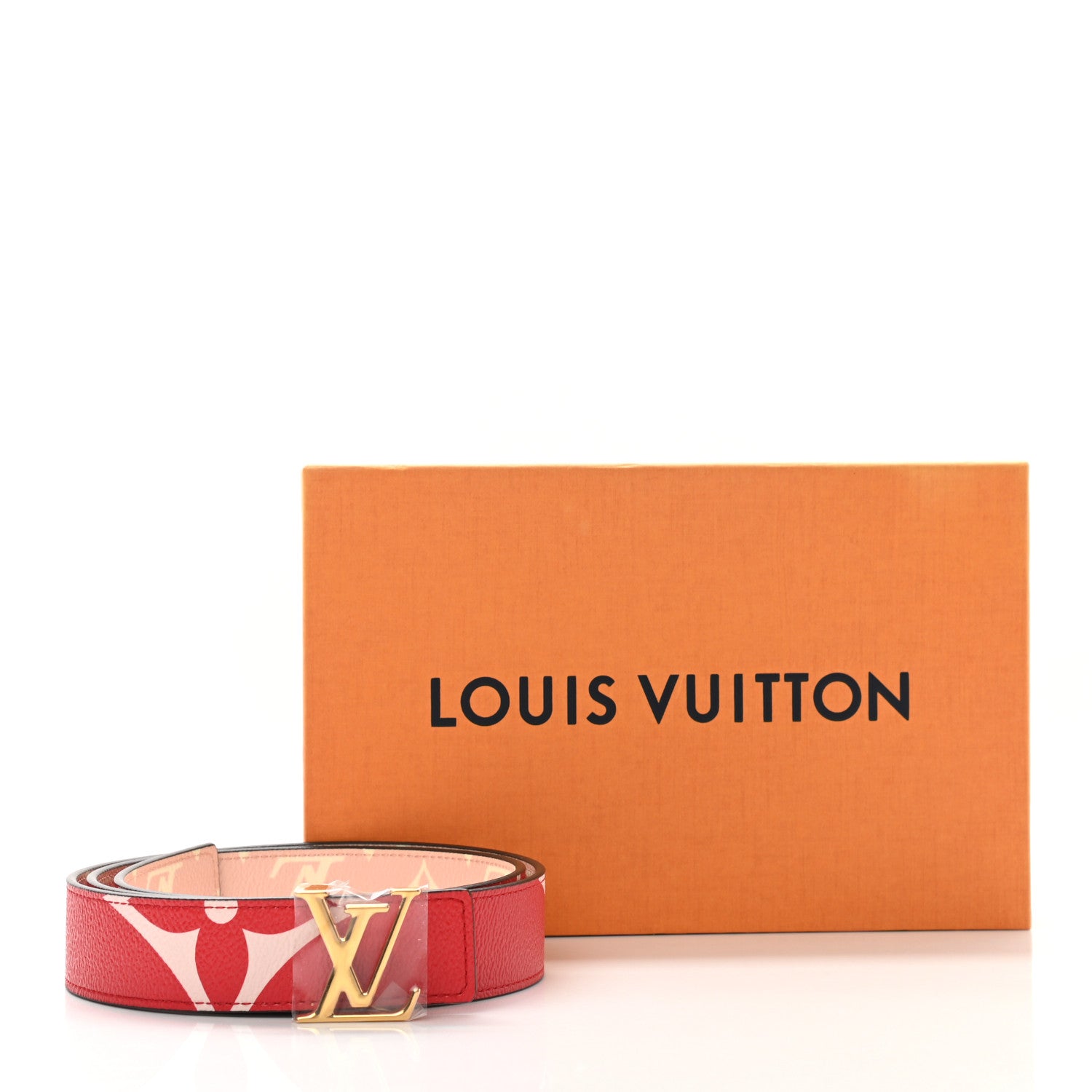 Louis Vuitton Giant Monogram 30mm LV Iconic Reversible Belt 85 34 Rouge 6 of 6