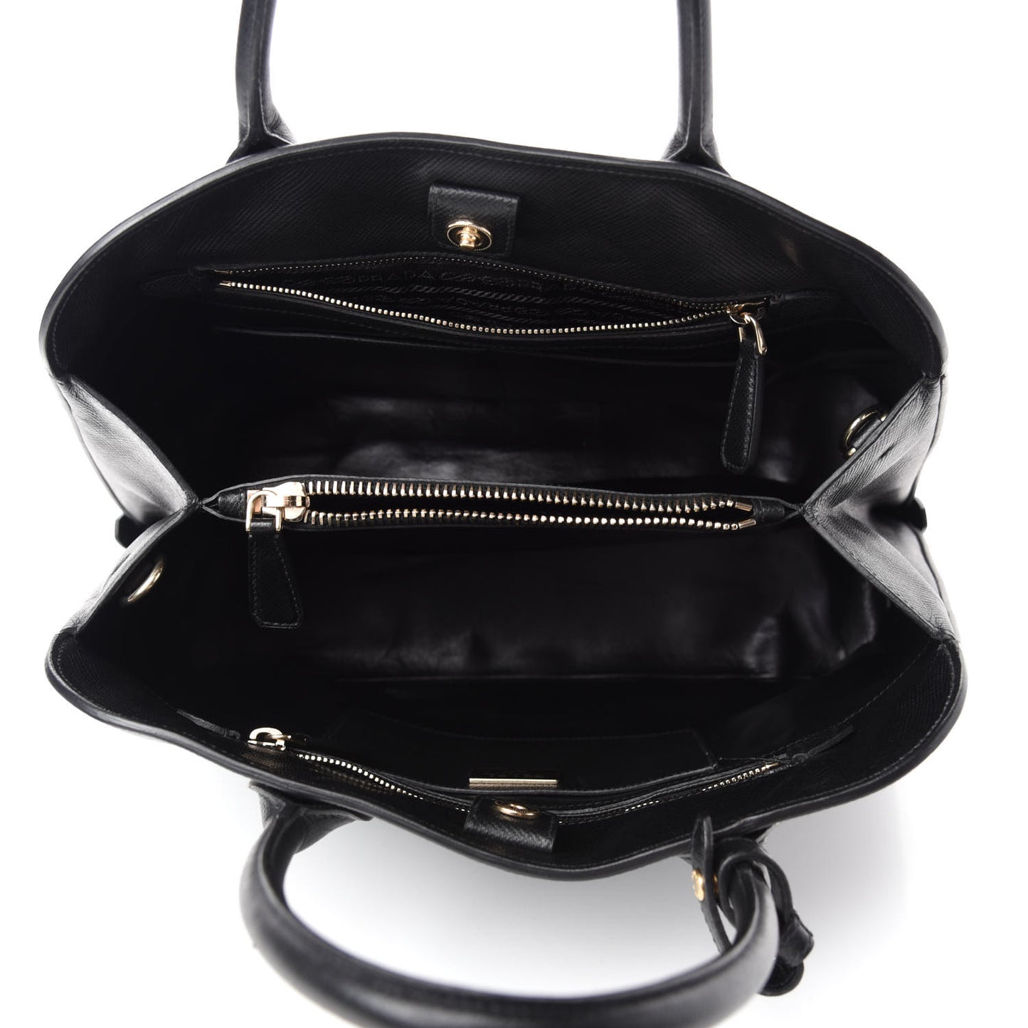 Saffiano Cuir Open Promenade Tote Black