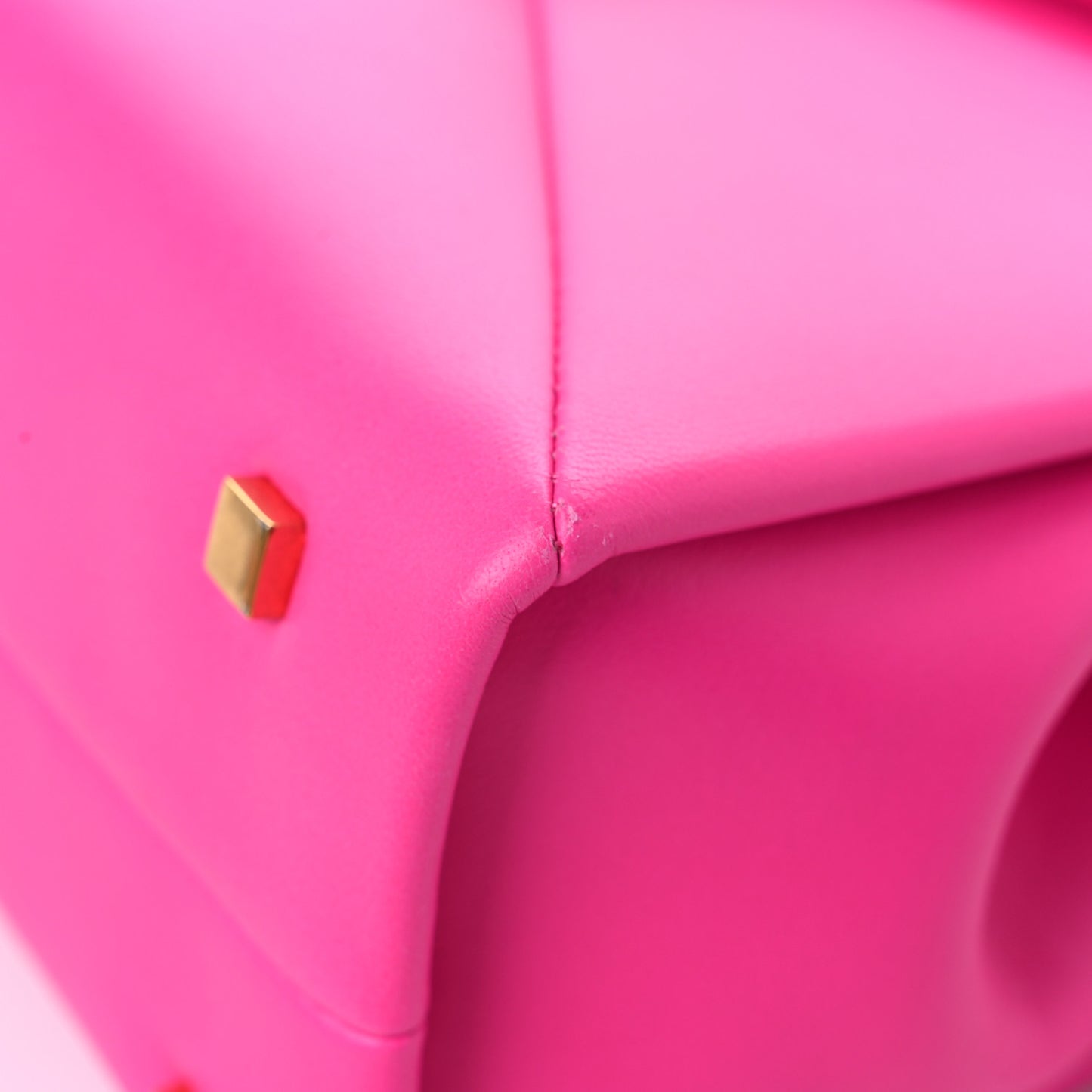 Nappa Small One Stud Top Handle Bag Pink PP