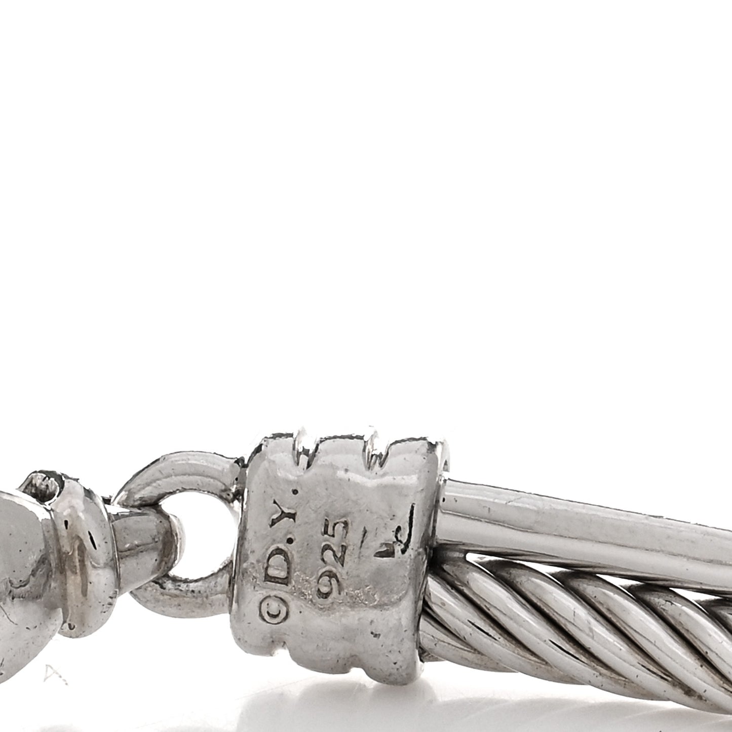 Sterling Silver Diamond 3mm Crossover Bracelet