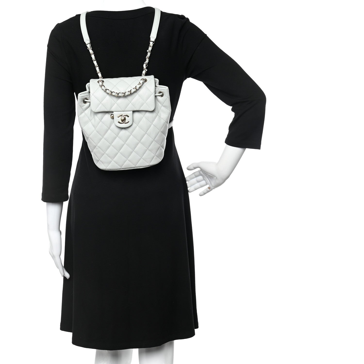 Chanel Caviar Quilted Mini Urban Spirit Backpack Light Blue 2 of 13