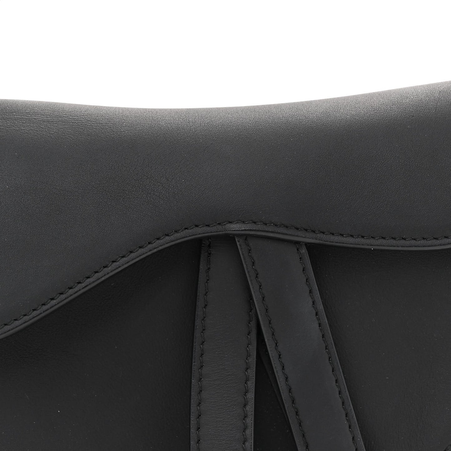 Ultra Matte Calfskin Mini Saddle Bag Black