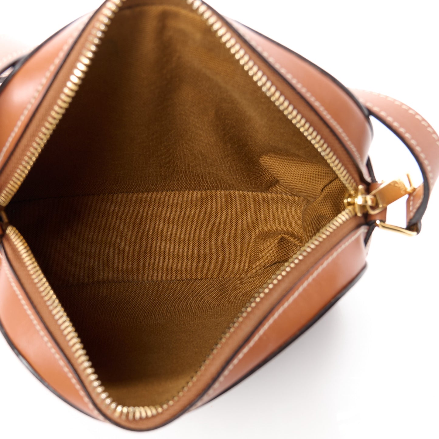 Triomphe Canvas Small Camera Bag Tan