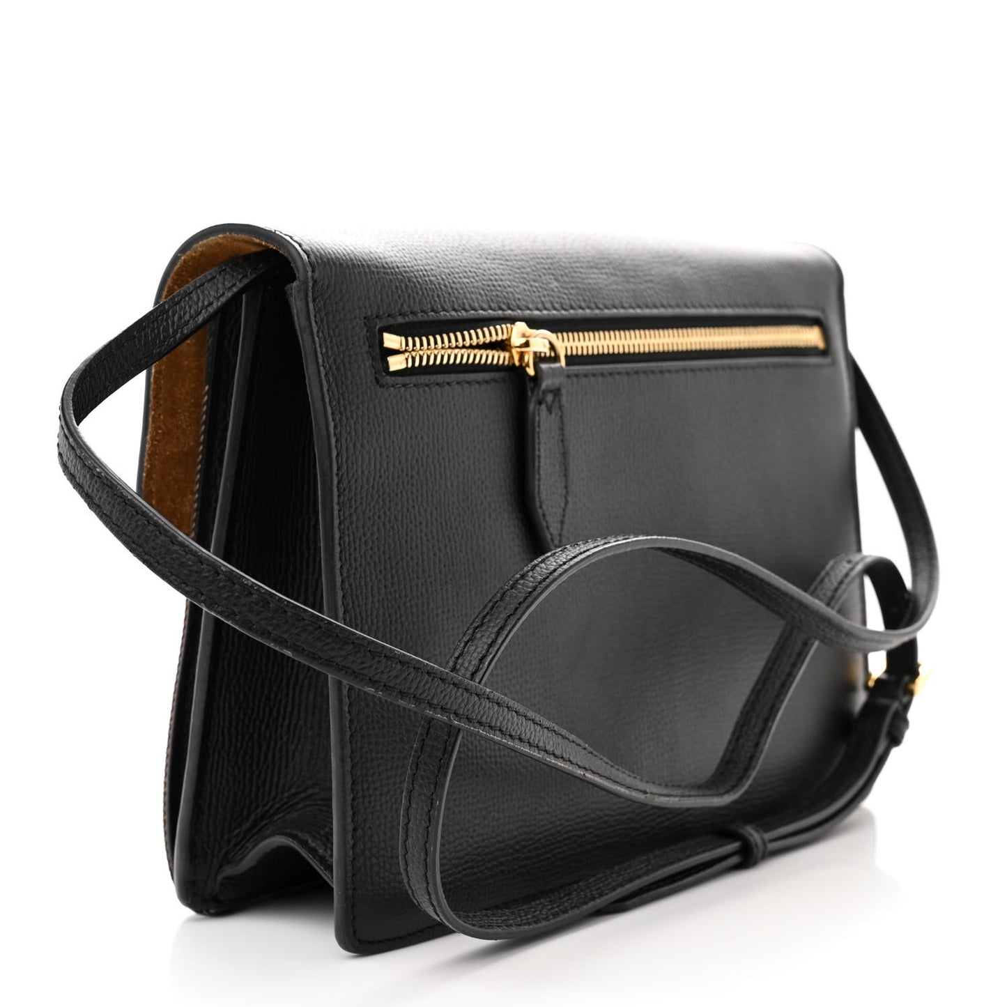 Derby Calfskin House Check Small Macken Crossbody Bag Black