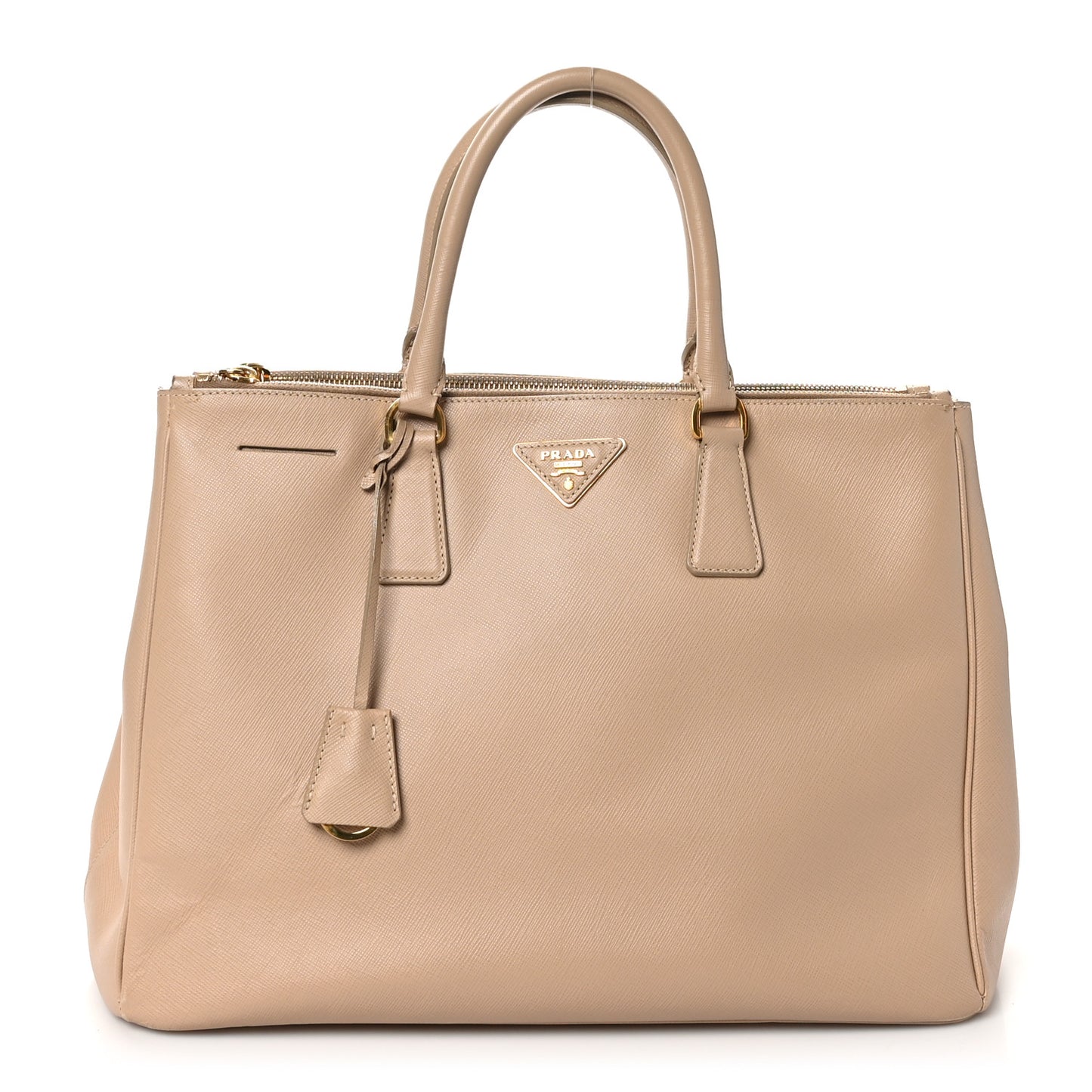 Saffiano Large Galleria Double Zip Tote Pomice