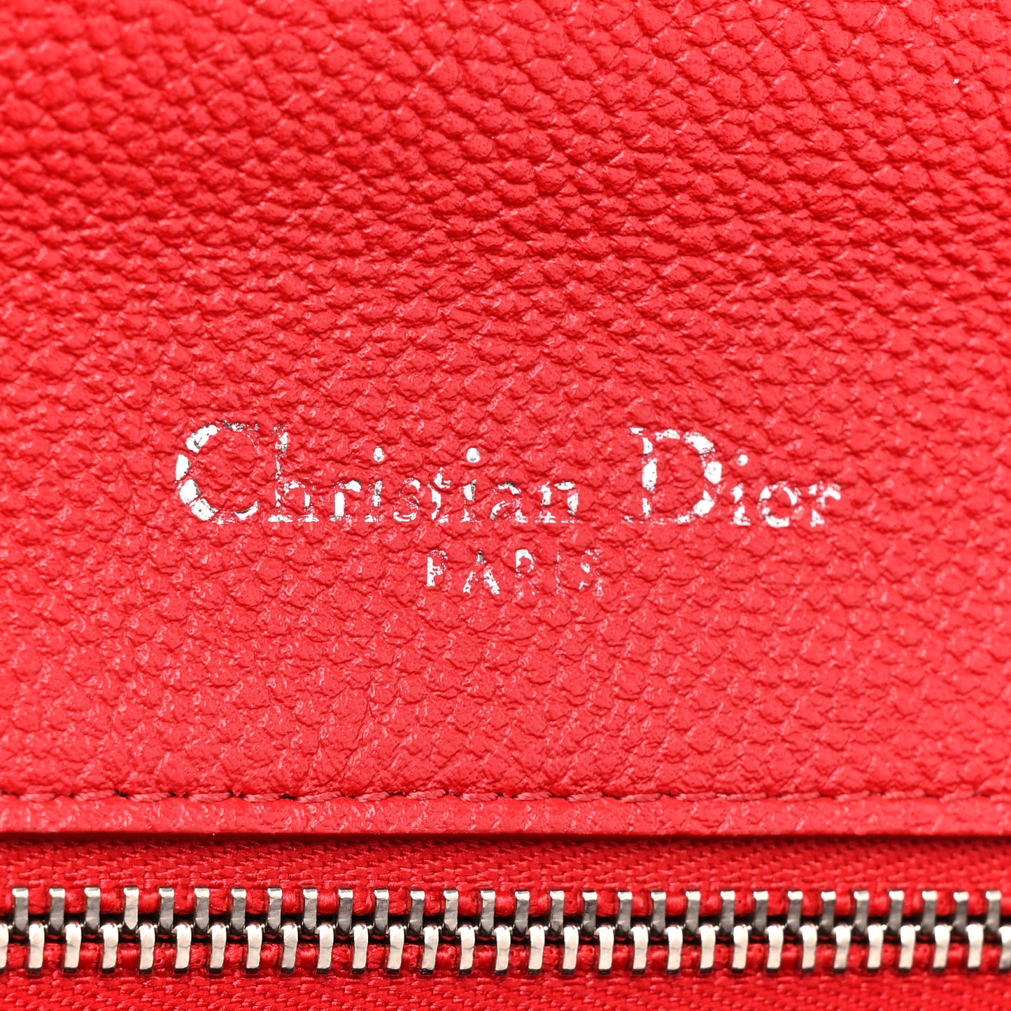 Grained Calfskin Medium Diorama Flap Bag Red