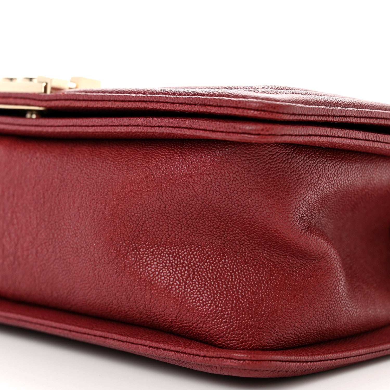 Chanel Caviar Chevron Quilted Medium Boy Flap Red 10 of 10