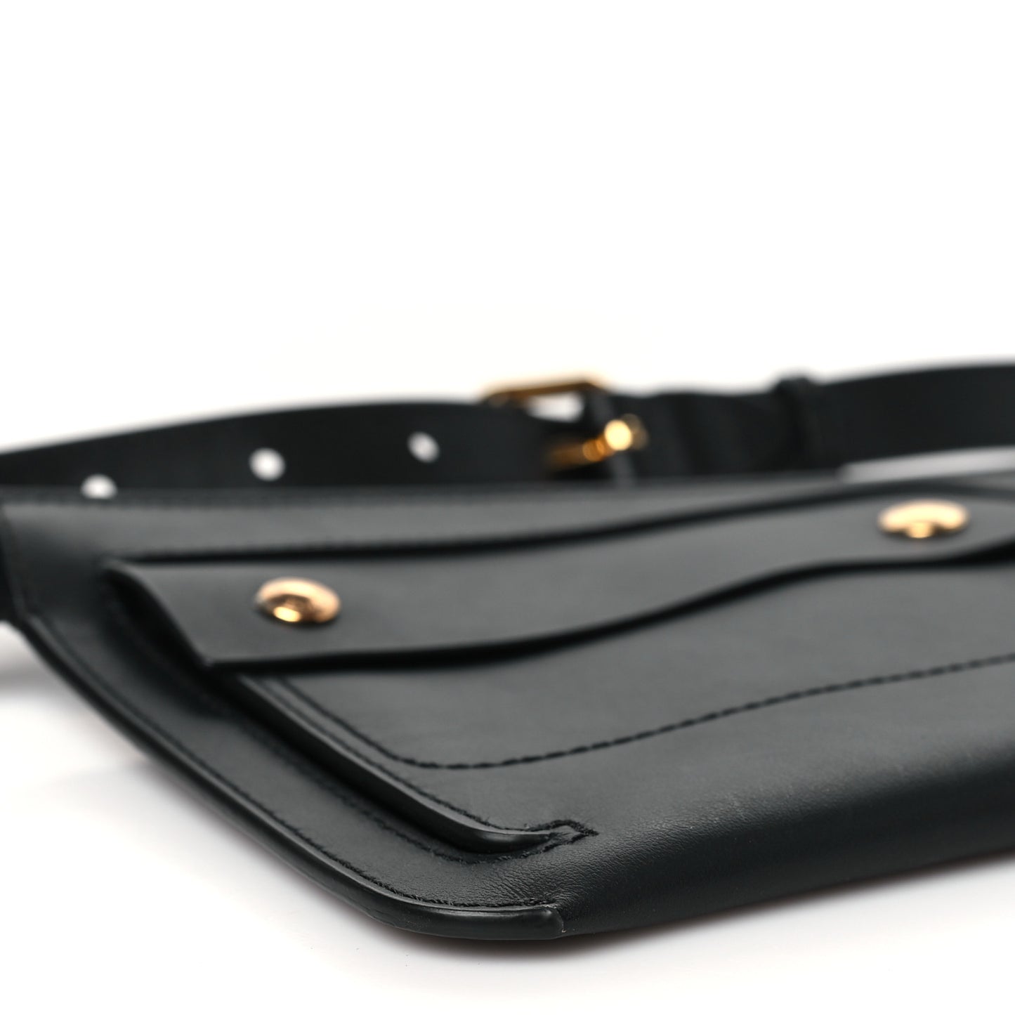 Calfksin Slim Belt Bag Black