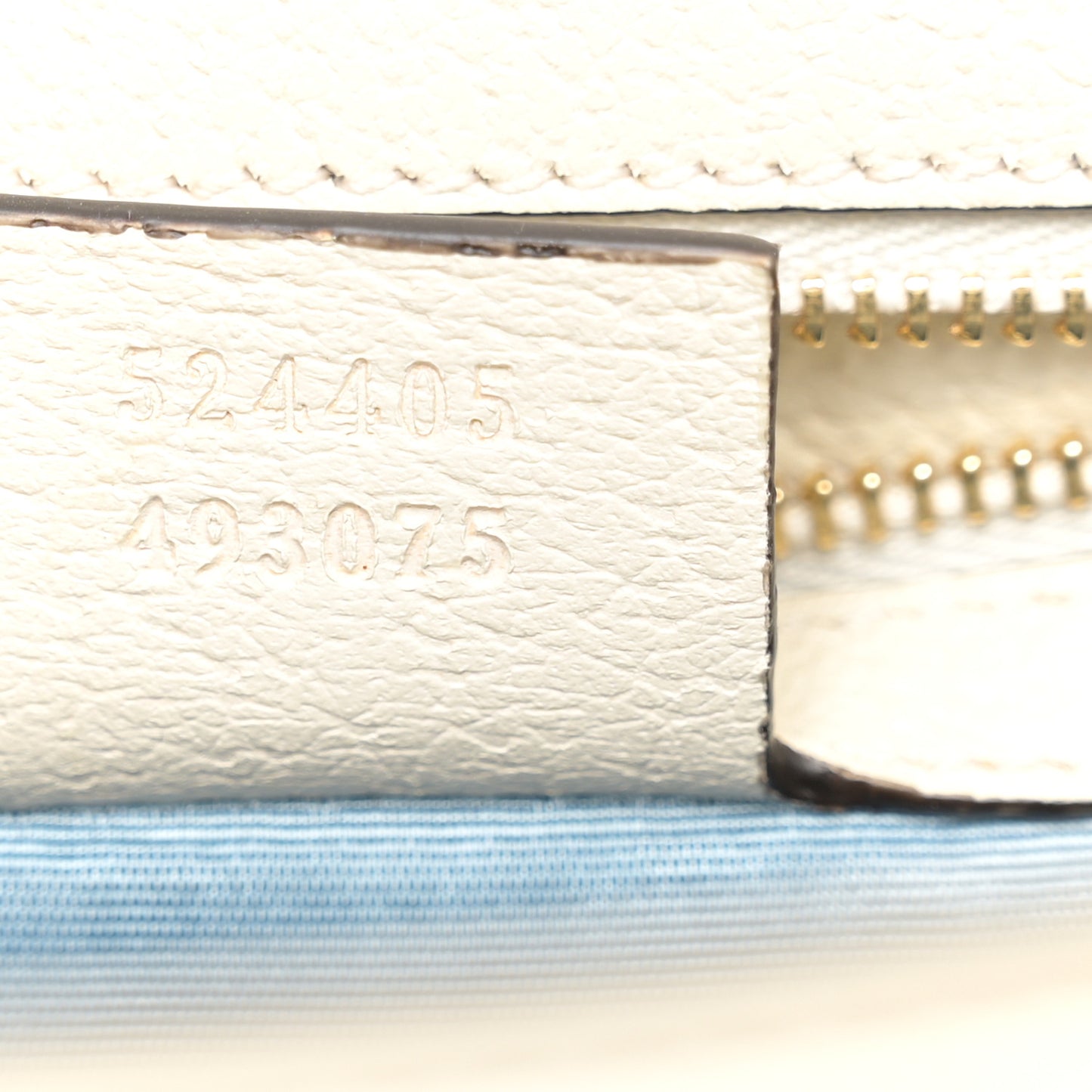Textured Calfskin Bee Star Print Small Sylvie Shoulder Bag Mystic White