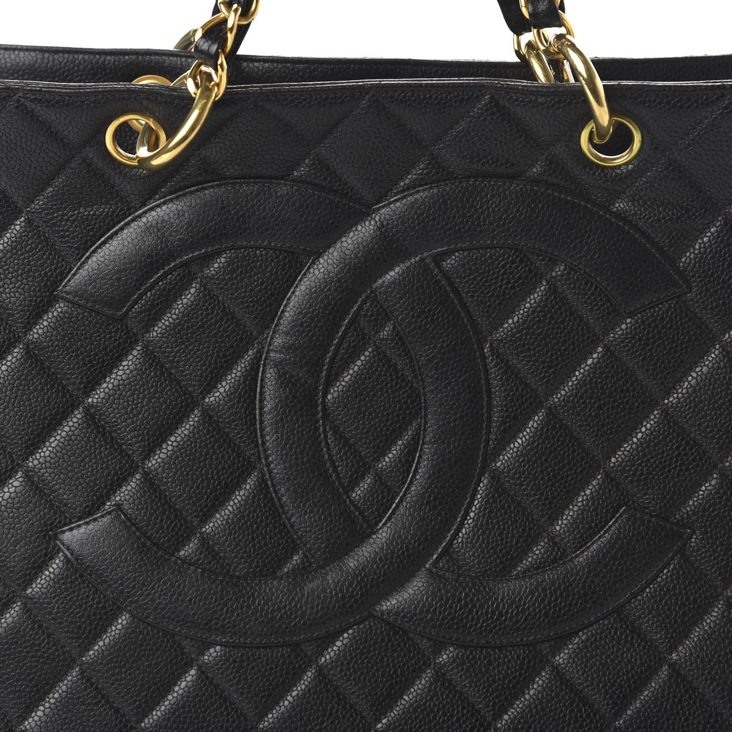 Caviar Quilted Grand Shopping Tote GST Black