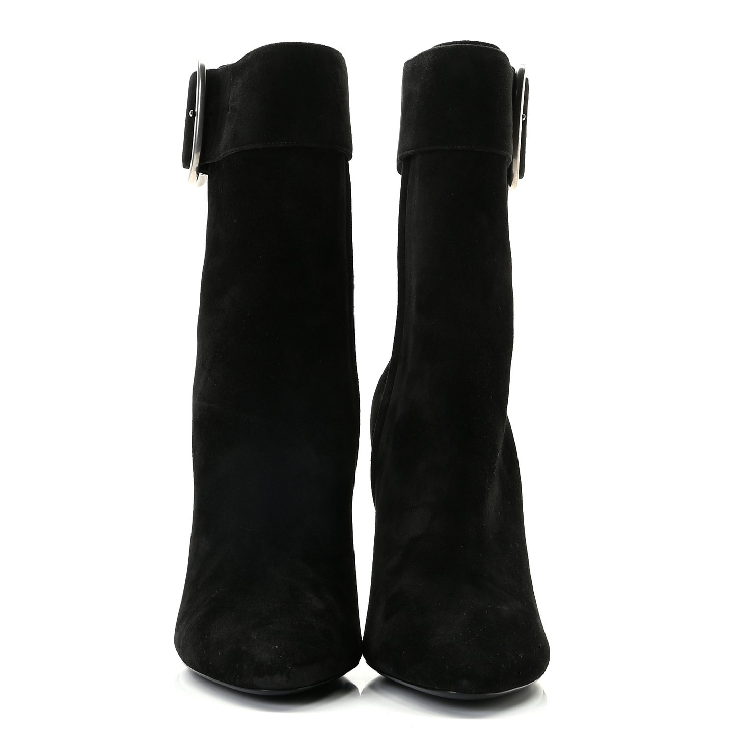 Suede Joplin Buckle 105 Booties 37.5 Black