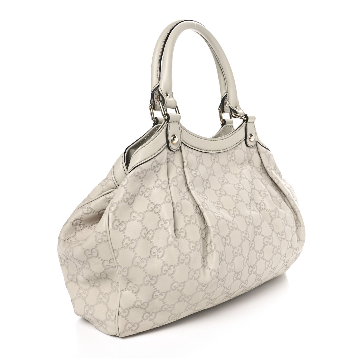 Guccissima Medium Sukey Tote Mystic White
