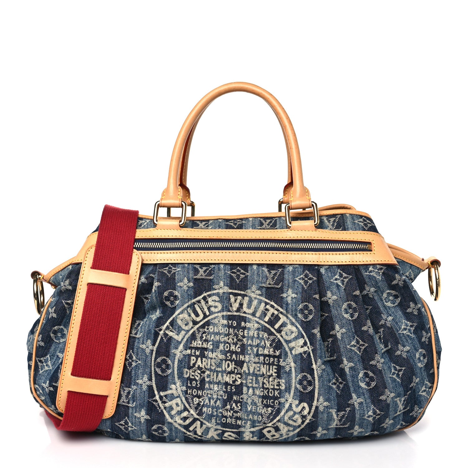 Louis Vuitton Denim Raye Cabas GM 1 of 9