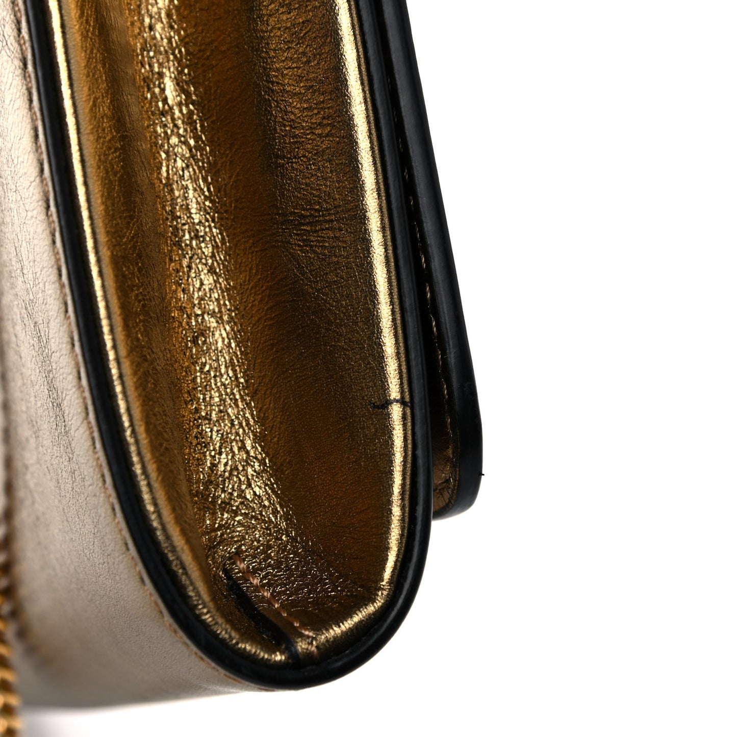 Metallic Vitello Palazzo Medusa Evening Clutch Bag Gold