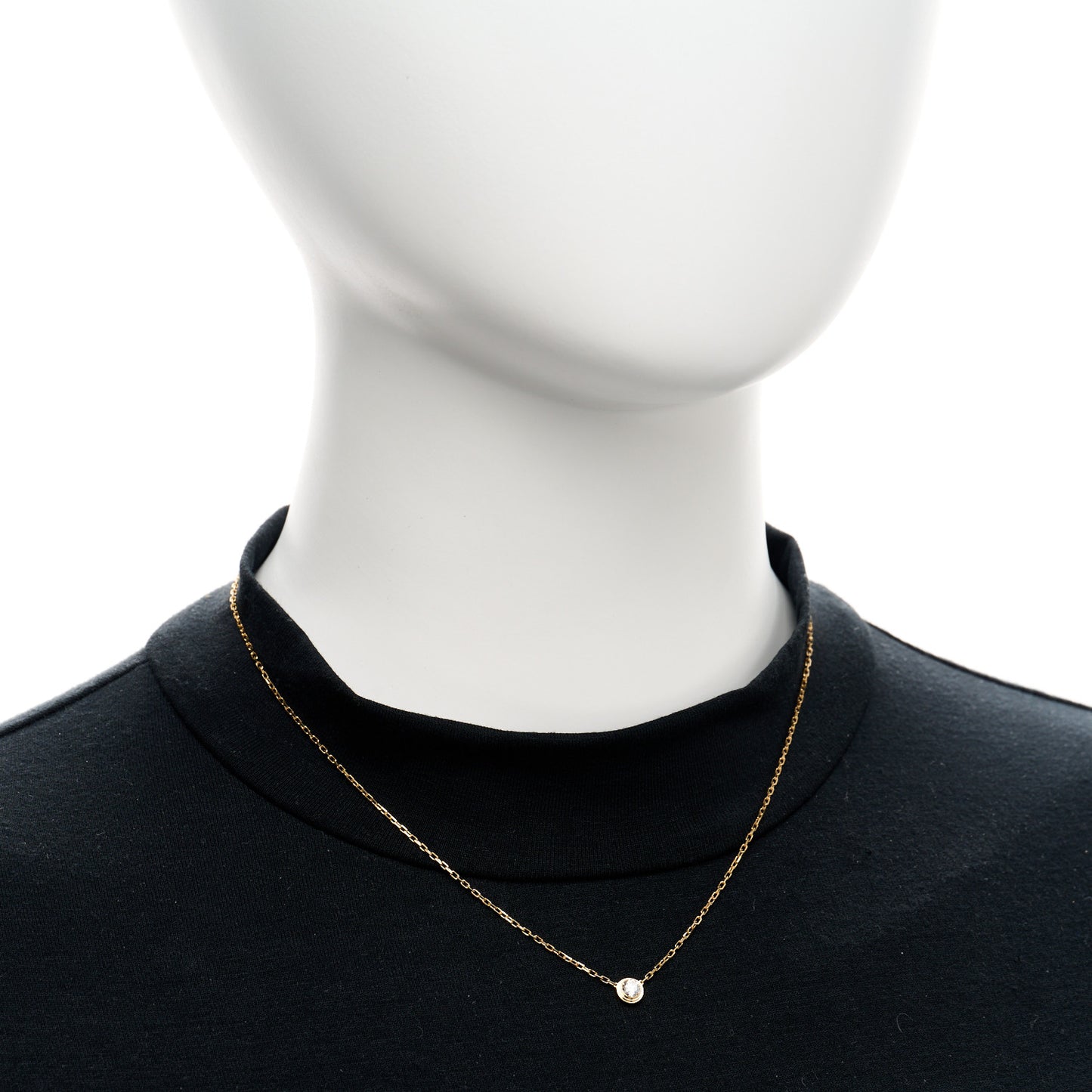 18K Yellow Gold Diamond LM D'Amour Pendant Necklace