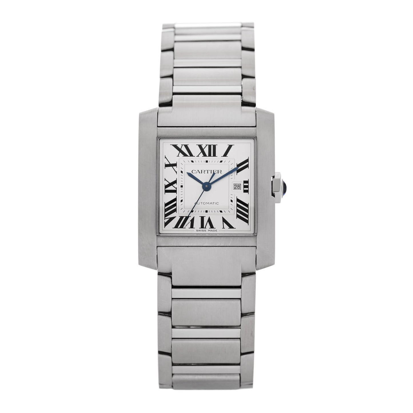 Stainless Steel 30mm Tank Francaise Automatic Watch