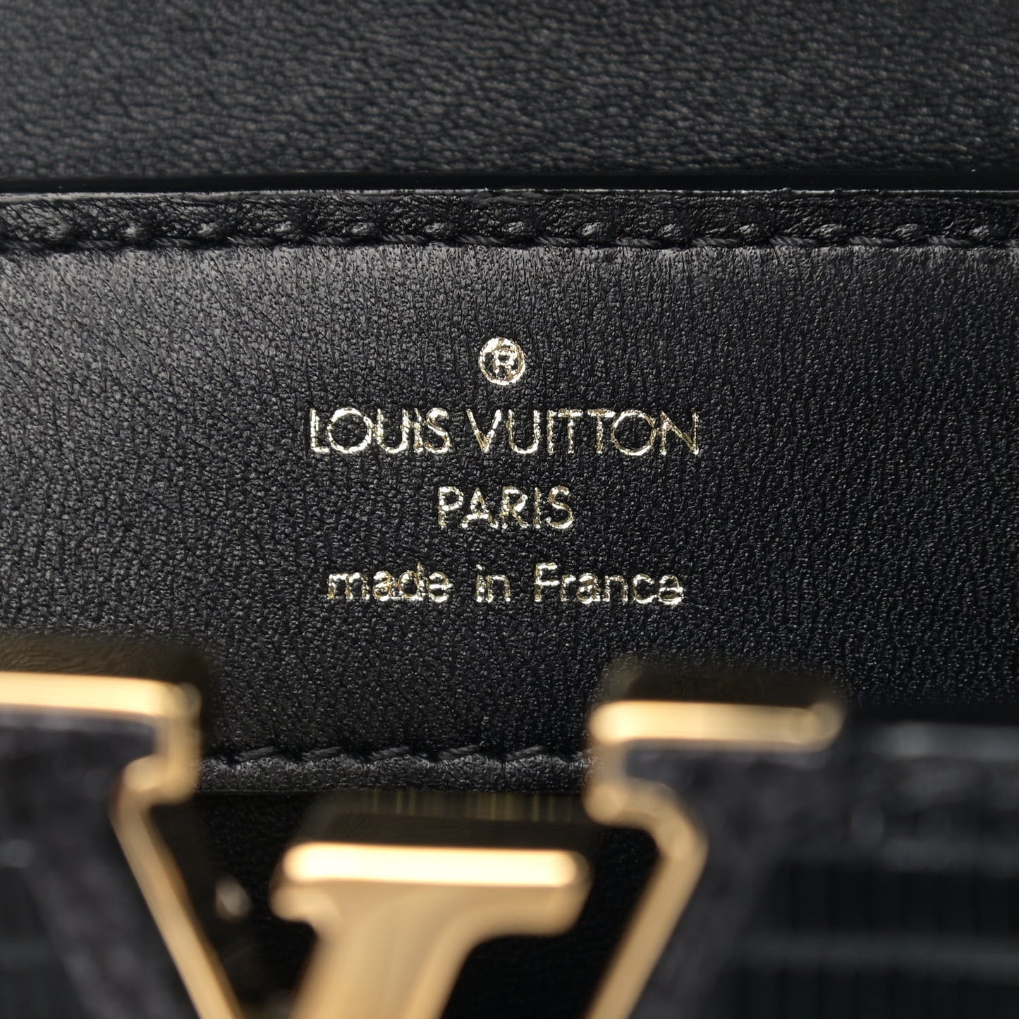 Lizard Capucines Mini Black