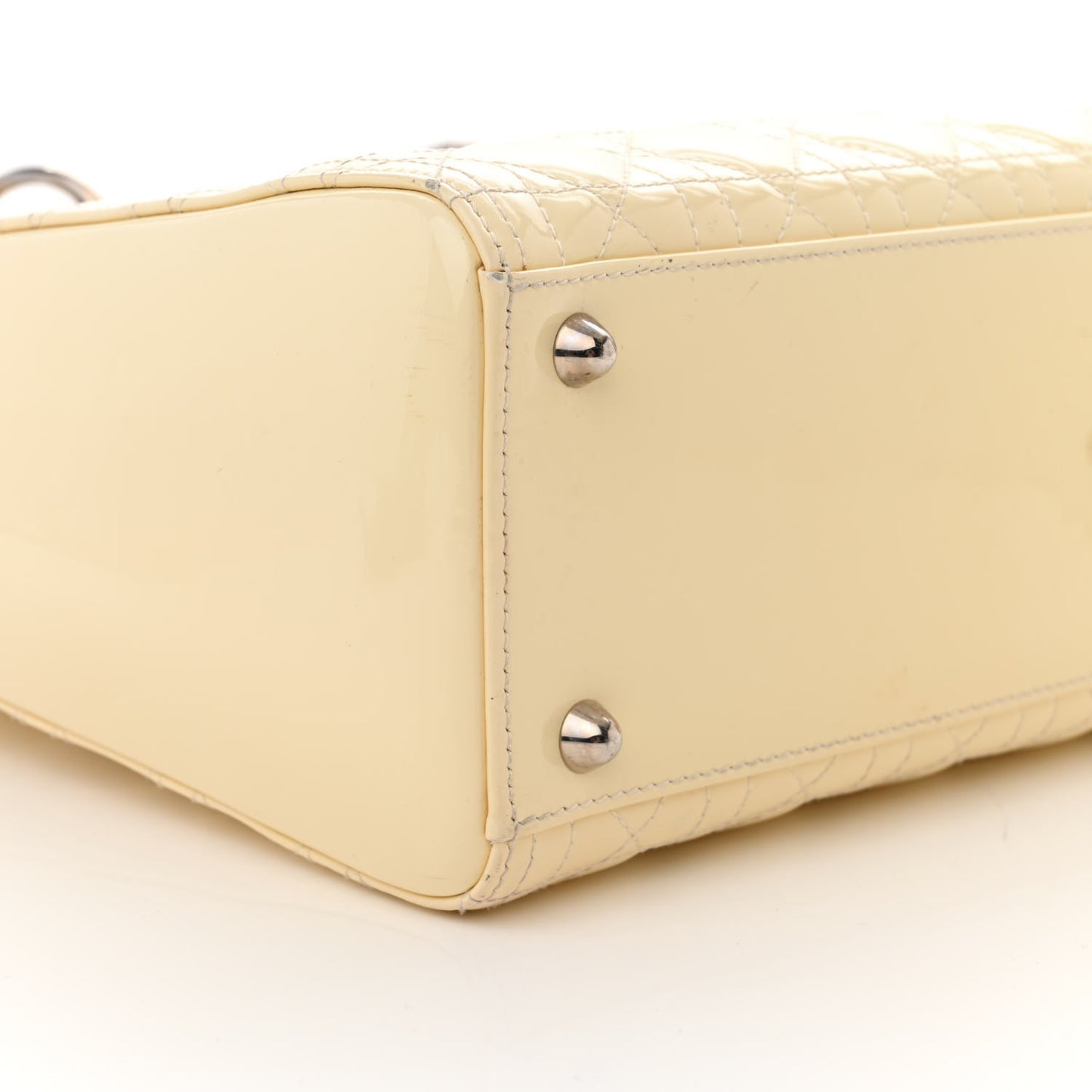 Patent Cannage Large Lady Dior White