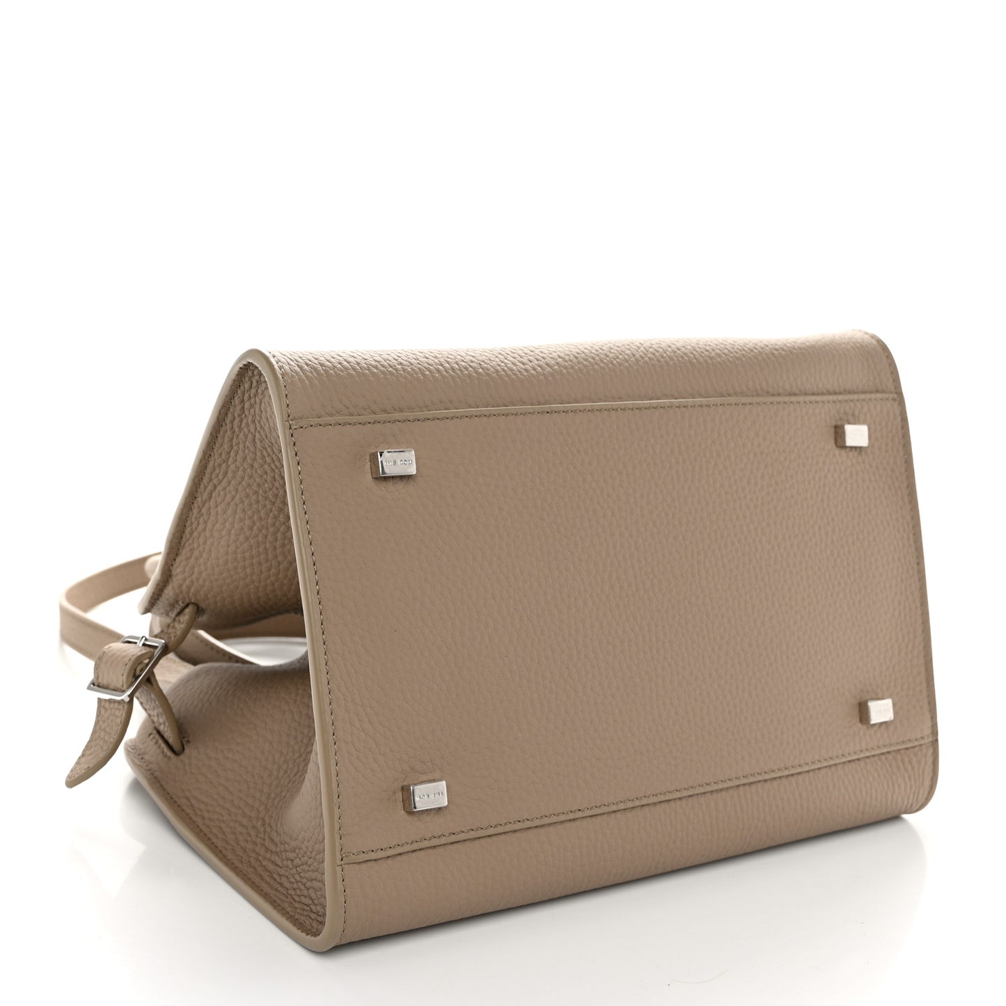 Grained Calfskin Soft Margaux 10 Bag Dark Taupe