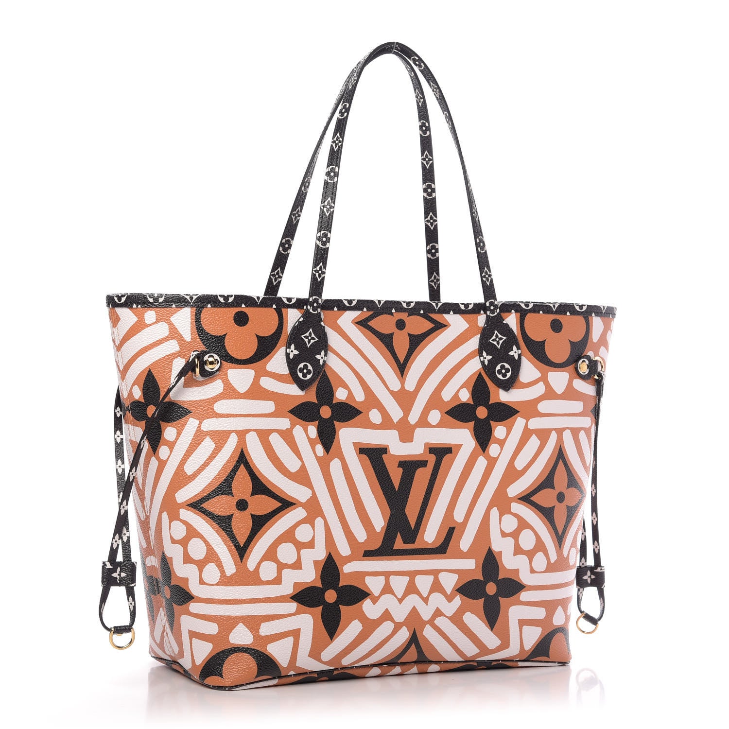 Louis Vuitton Monogram Giant Crafty Neverfull MM Creme Caramel 3 of 9