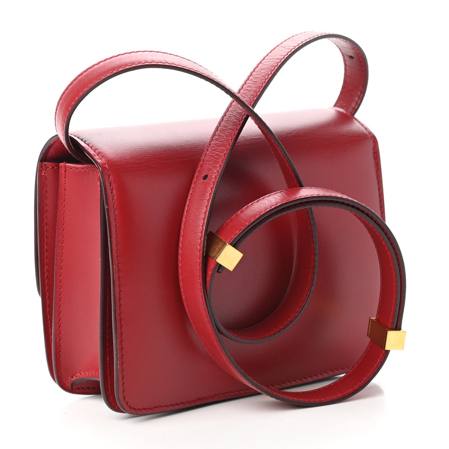 Smooth Calfskin Small Classic Box Flap Bag Red
