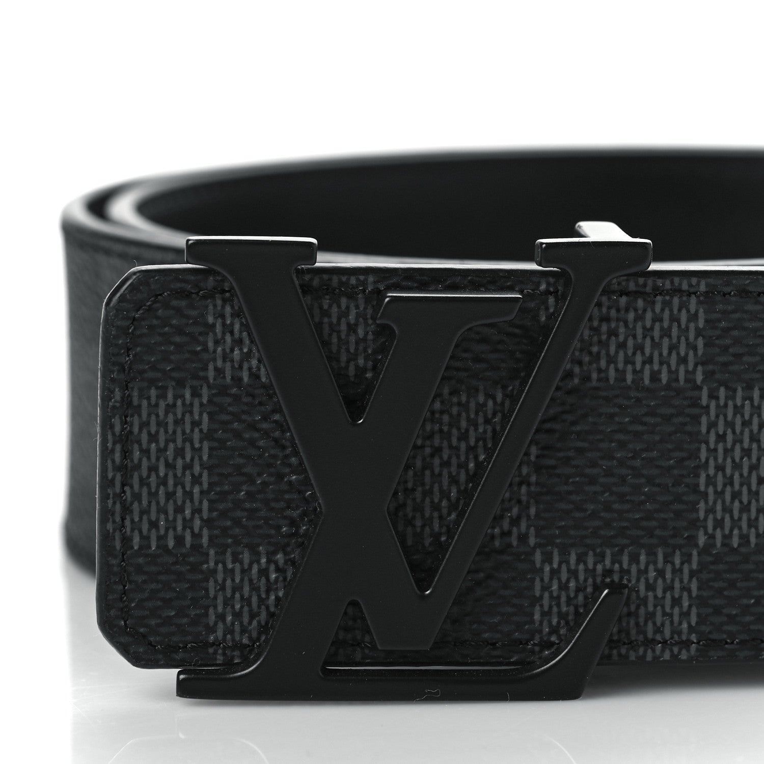 Louis Vuitton Damier Graphite 40mm LV Initiales Belt 85 34 2 of 8