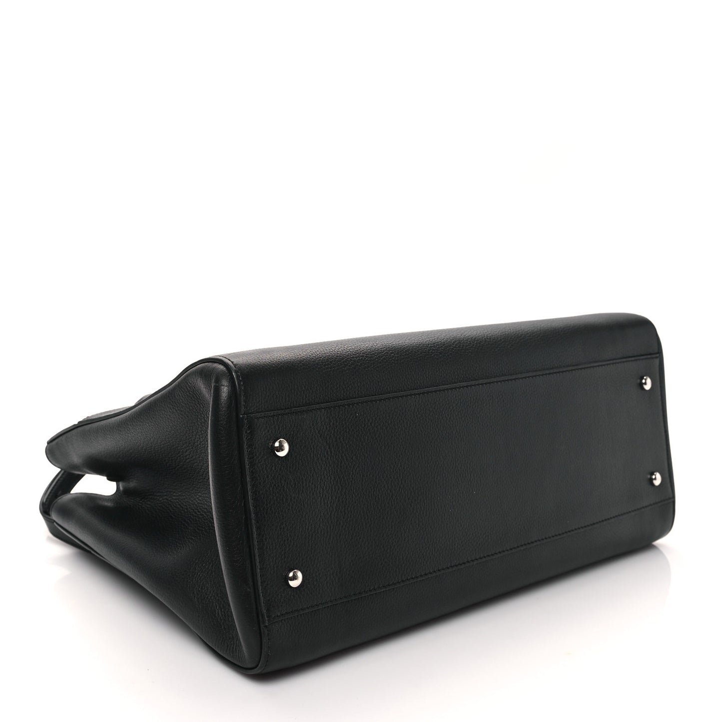 Grained Calfskin Medium Neo Executive Shopper Tote Black