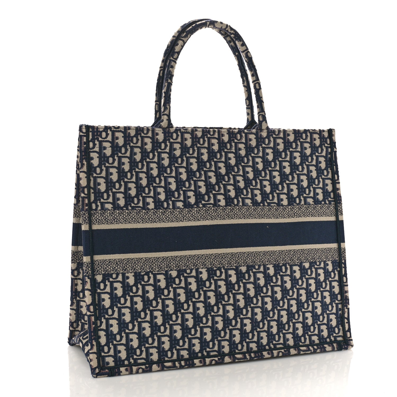 Christian Dior Oblique Large Book Tote Blue Multicolor 3 of 8