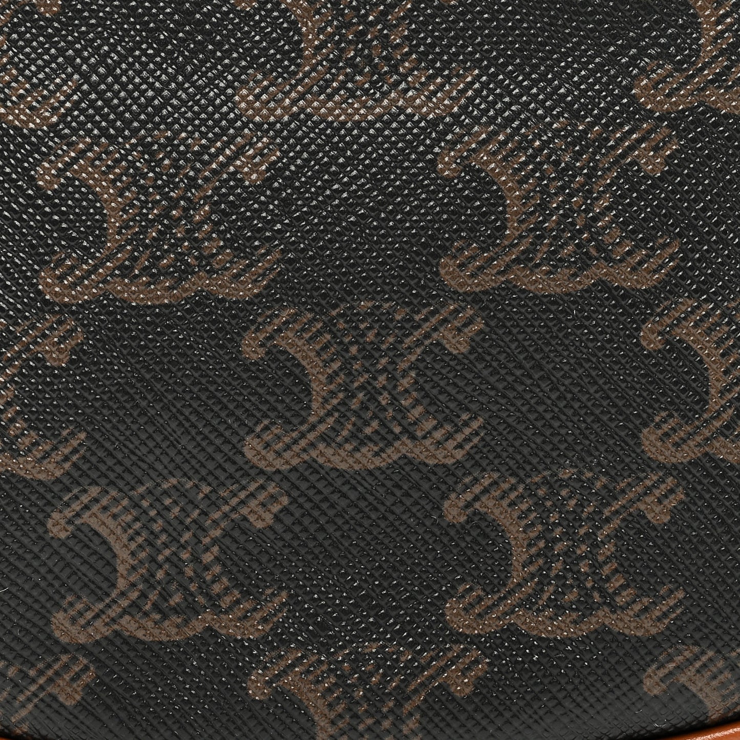 Canvas Calfskin Mini Ava Triomphe Shoulder Bag Tan