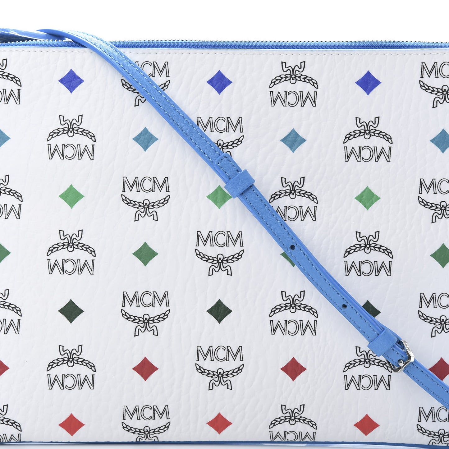 Skyoptic Visetos Medium Crossbody Pouch Spectrum Diamond White
