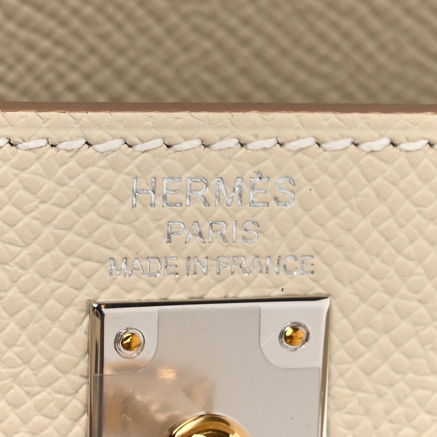 Hermes Epsom Kelly Sellier 25 Craie 6 of 13