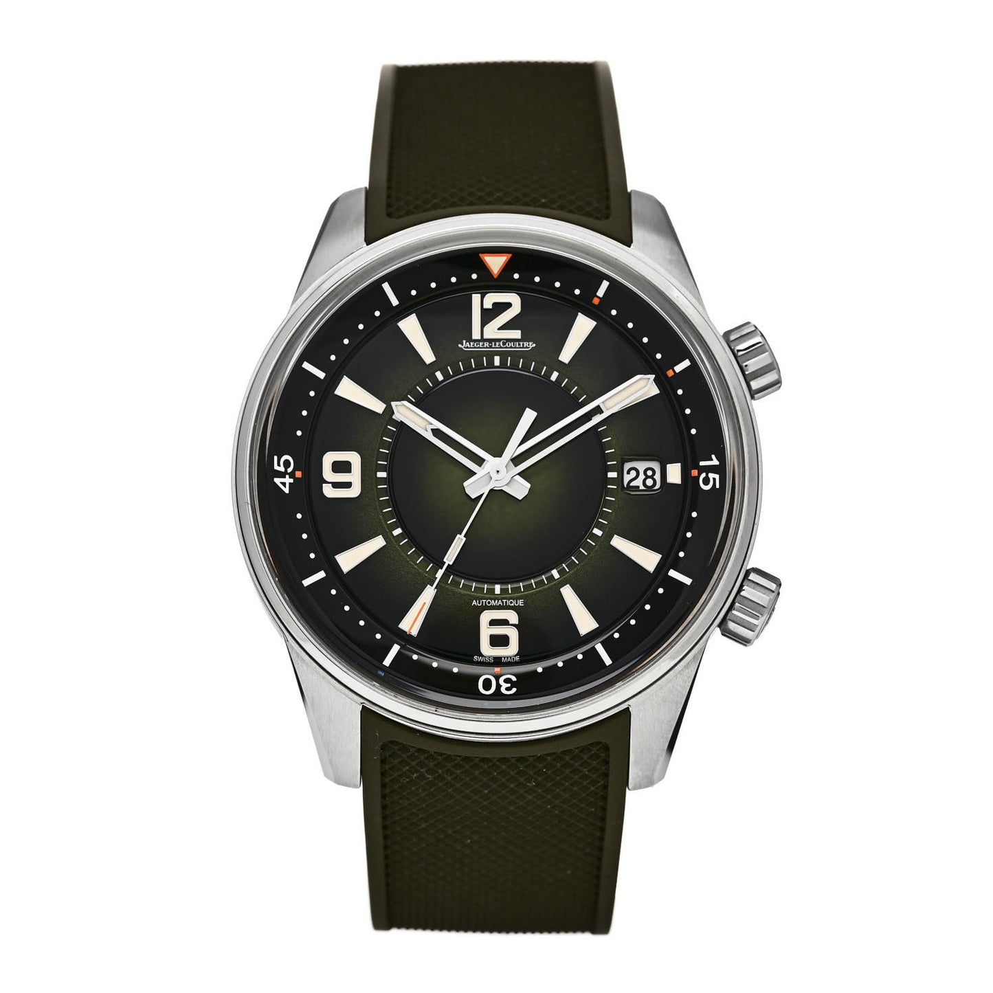 Stainless Steel Rubber 42mm Polaris Automatic Watch Green Q906863J