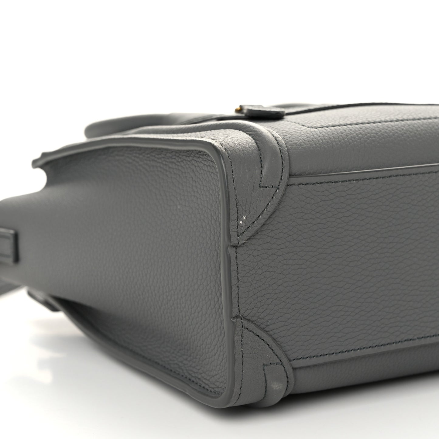 Baby Drummed Calfskin Nano Luggage Kohl