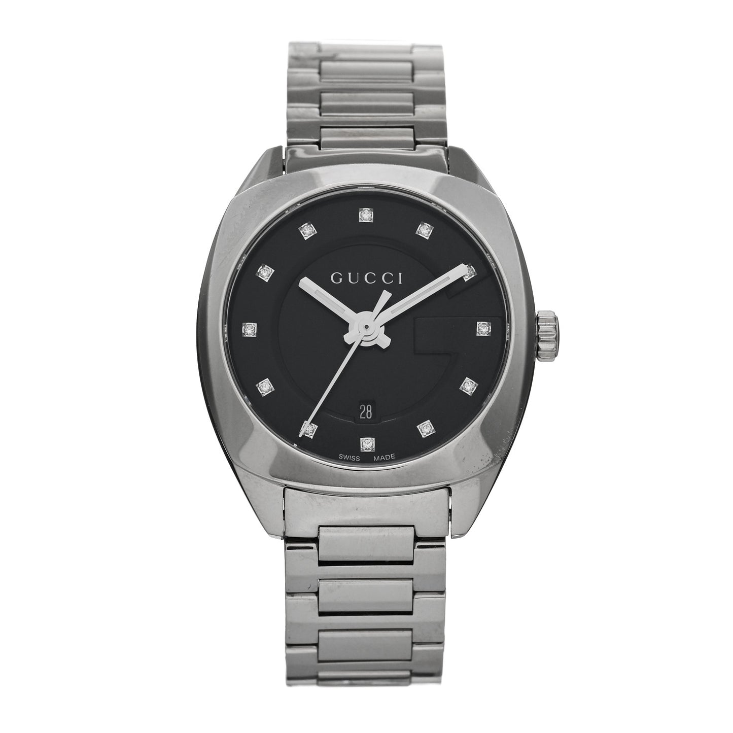 Stainless Steel Diamond 29mm GG2570 Quartz Watch Black