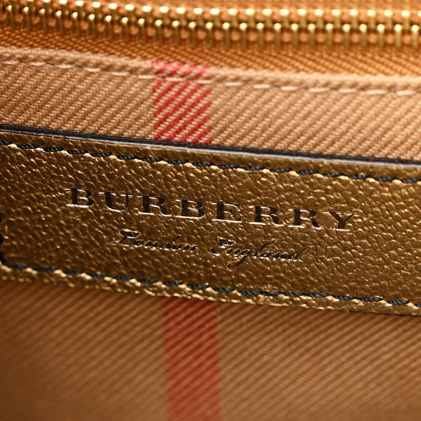 Metallic Soft Grain Calfskin Medium Buckle Tote Gold