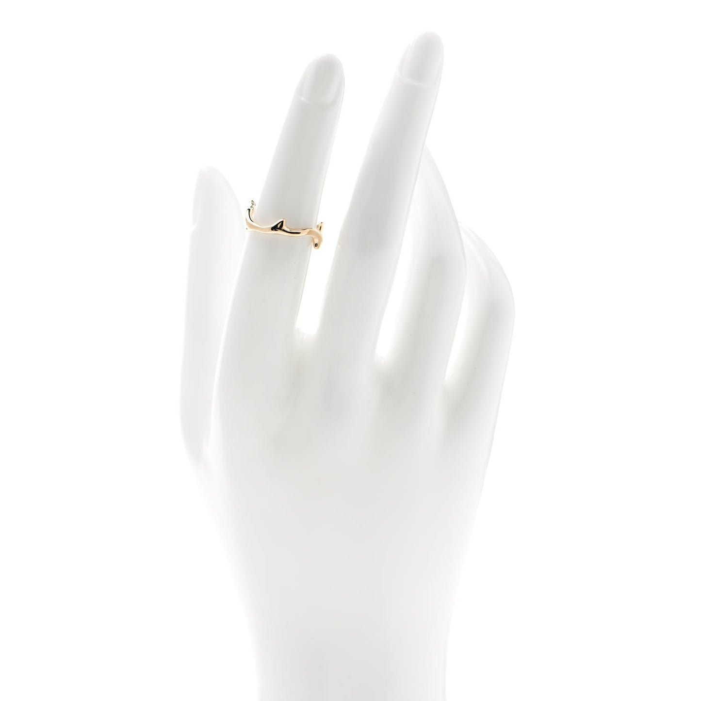 18K Yellow Gold Bois de Rose Ring 48 4.5