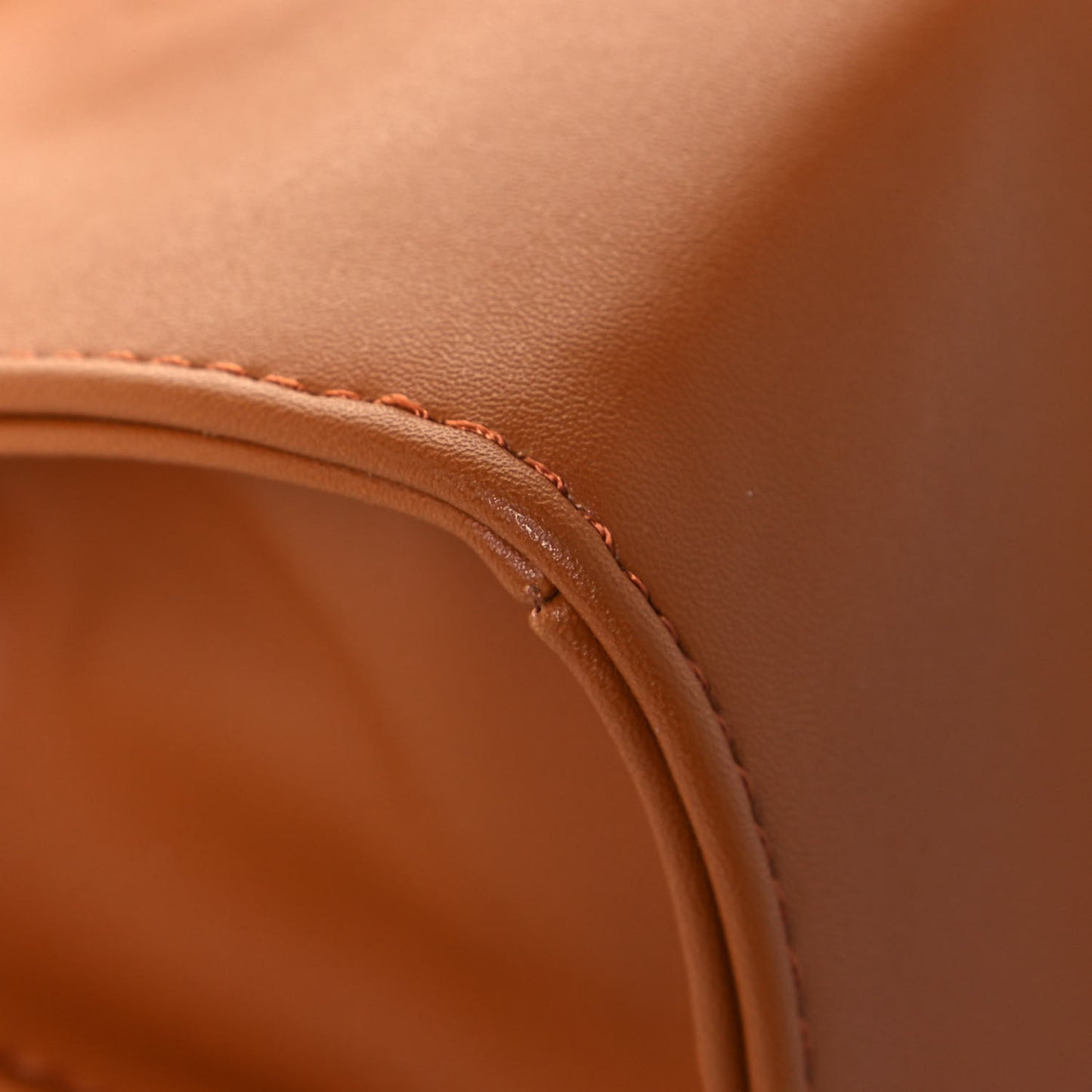 Vegan Leather Small Shopping Bag Tan