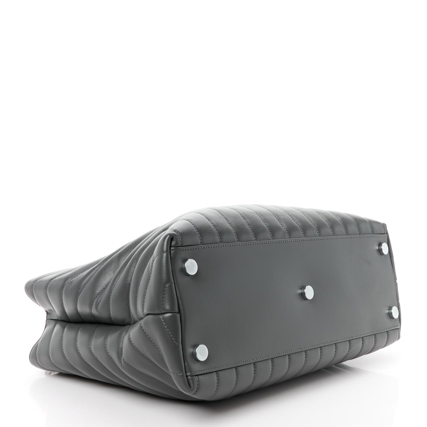 Calfskin Y Quilted Monogram Large Loulou Shopper Fog