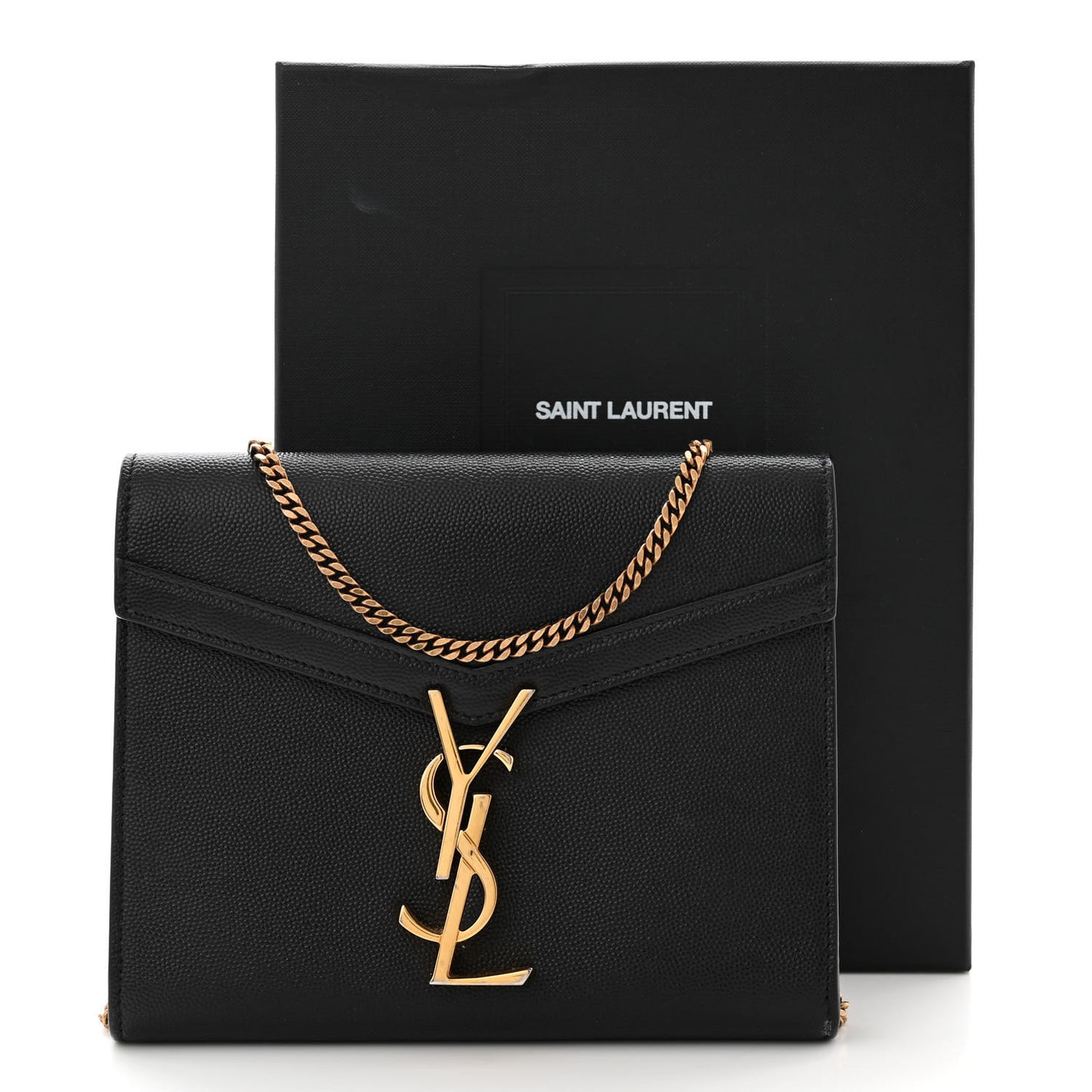 Grain De Poudre Monogram Cassandra Chain Wallet Black