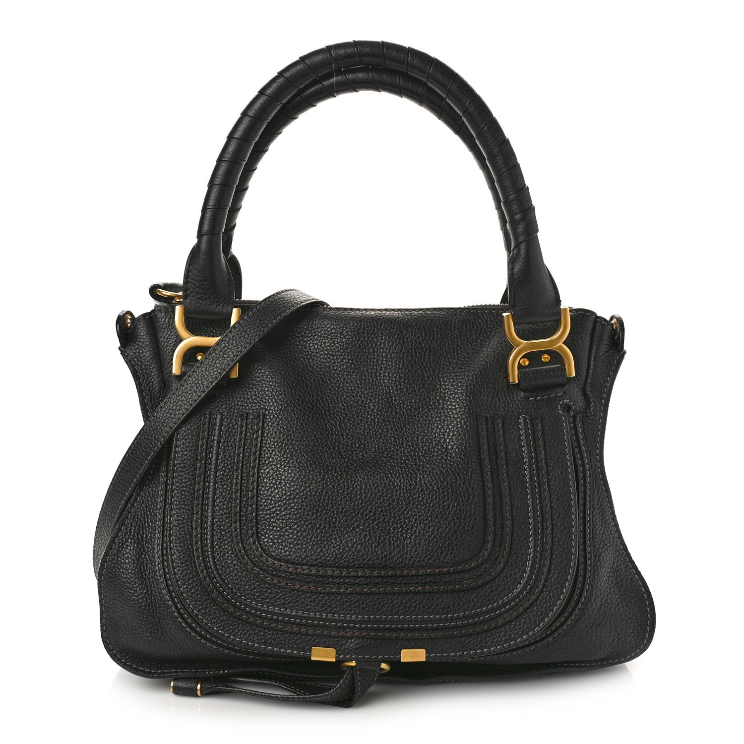 Chloe Calfskin Medium Marcie Satchel Black 1 of 8