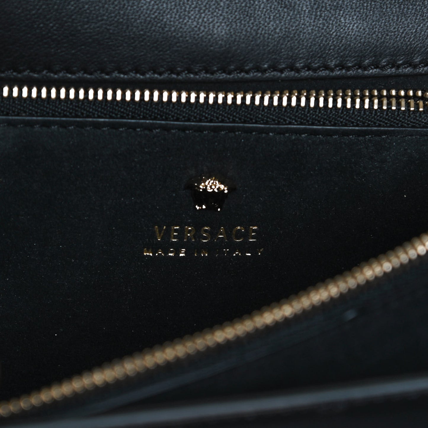 Nappa Large Diamante Flap Black
