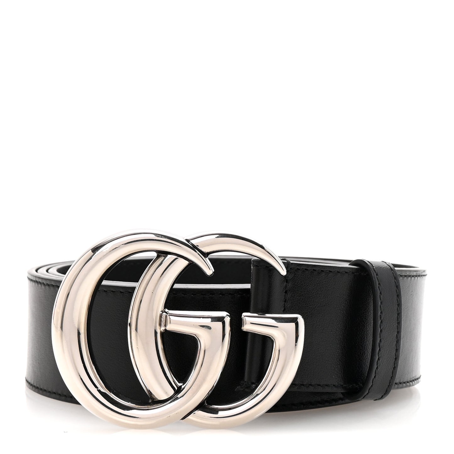 Plutone Calfskin Palladium Double G 40mm Belt 110 44 Black